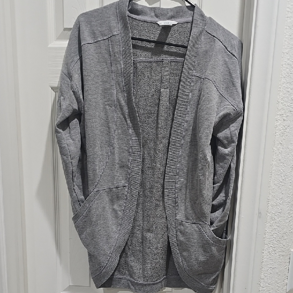 Jockey Gray Knit Open front Cardigan Sweater